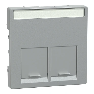 Schneider Electric MTN466560 İkili RJ45 tuş kapağı, System-M, Alüminyum