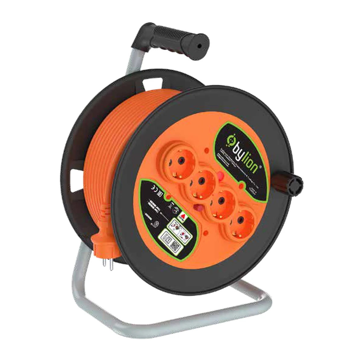 Bylion 100-300-0000 PMK-10000-F Cable Reel 16 A 4 sockets Type F (Schuko) IP20