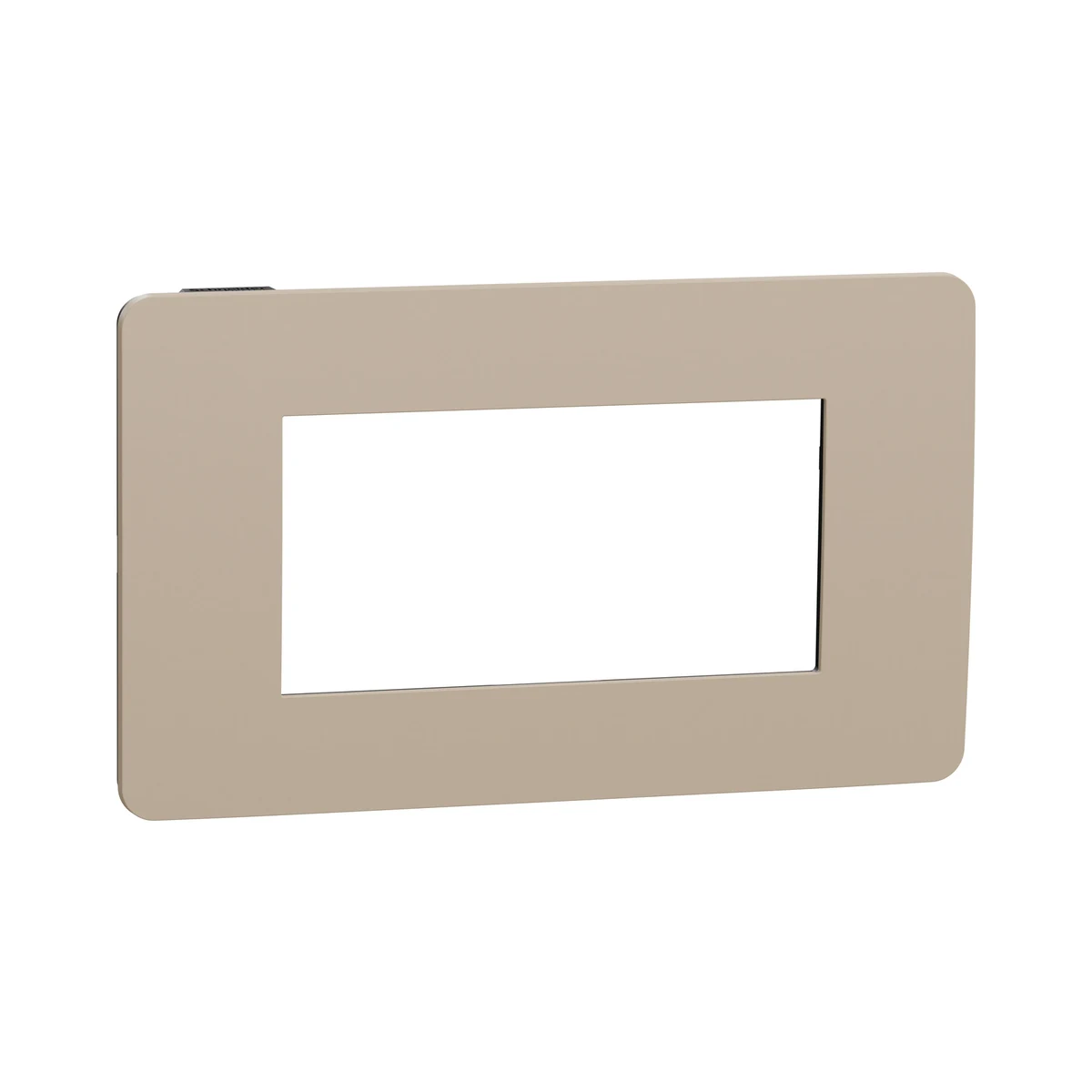 Schneider Electric NU270428 Yeni Unica, Studio Color Frame 4 module, Gray-Brown/Black