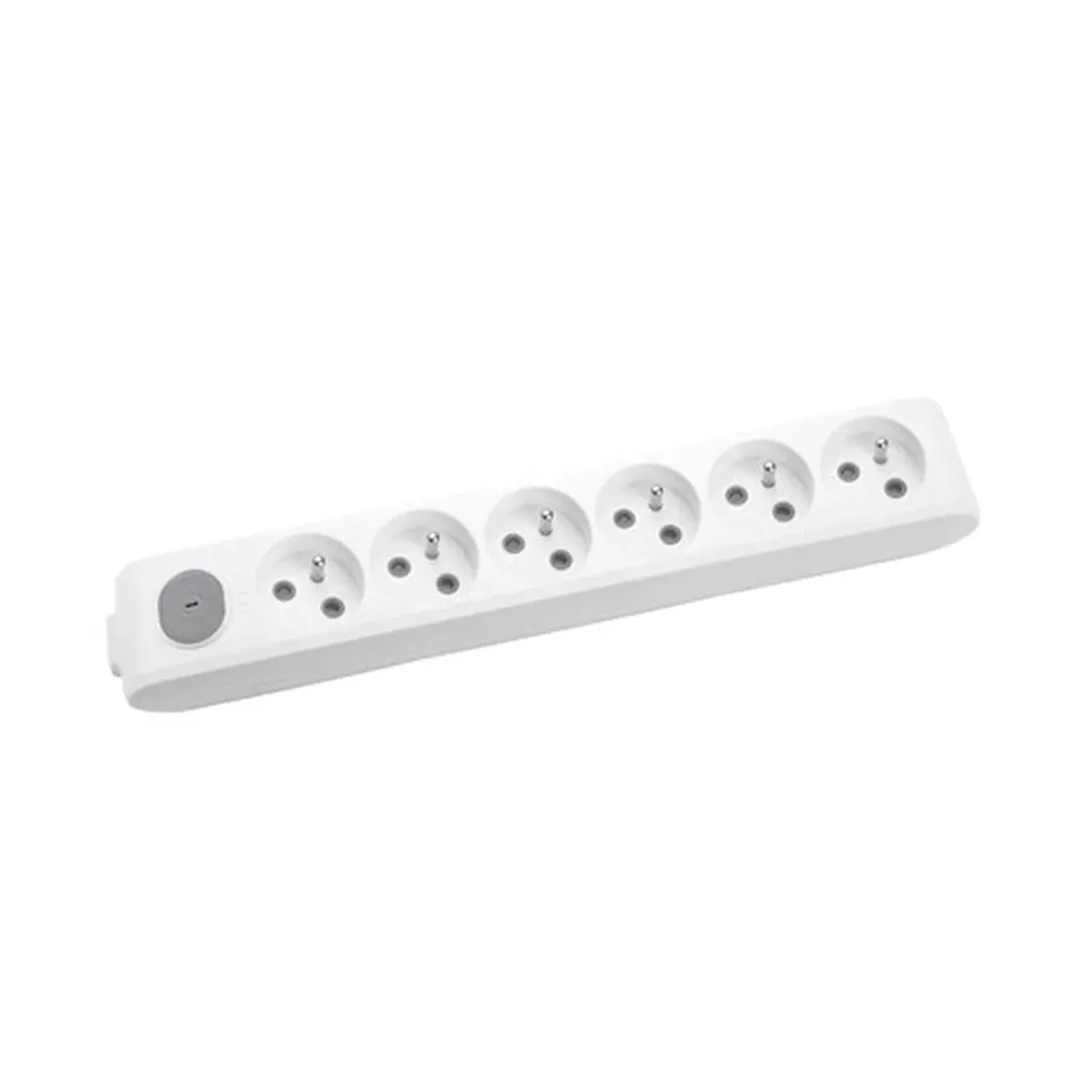 Viko White Six-Outlet UPS Switched Grounded Power Strip with Terminal Block