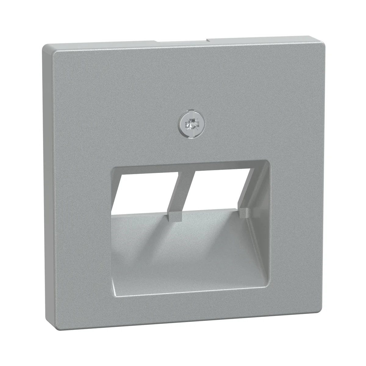 Schneider Electric 298060 RJ45 central plate for mechanism, 2-rocker, aluminum, System M