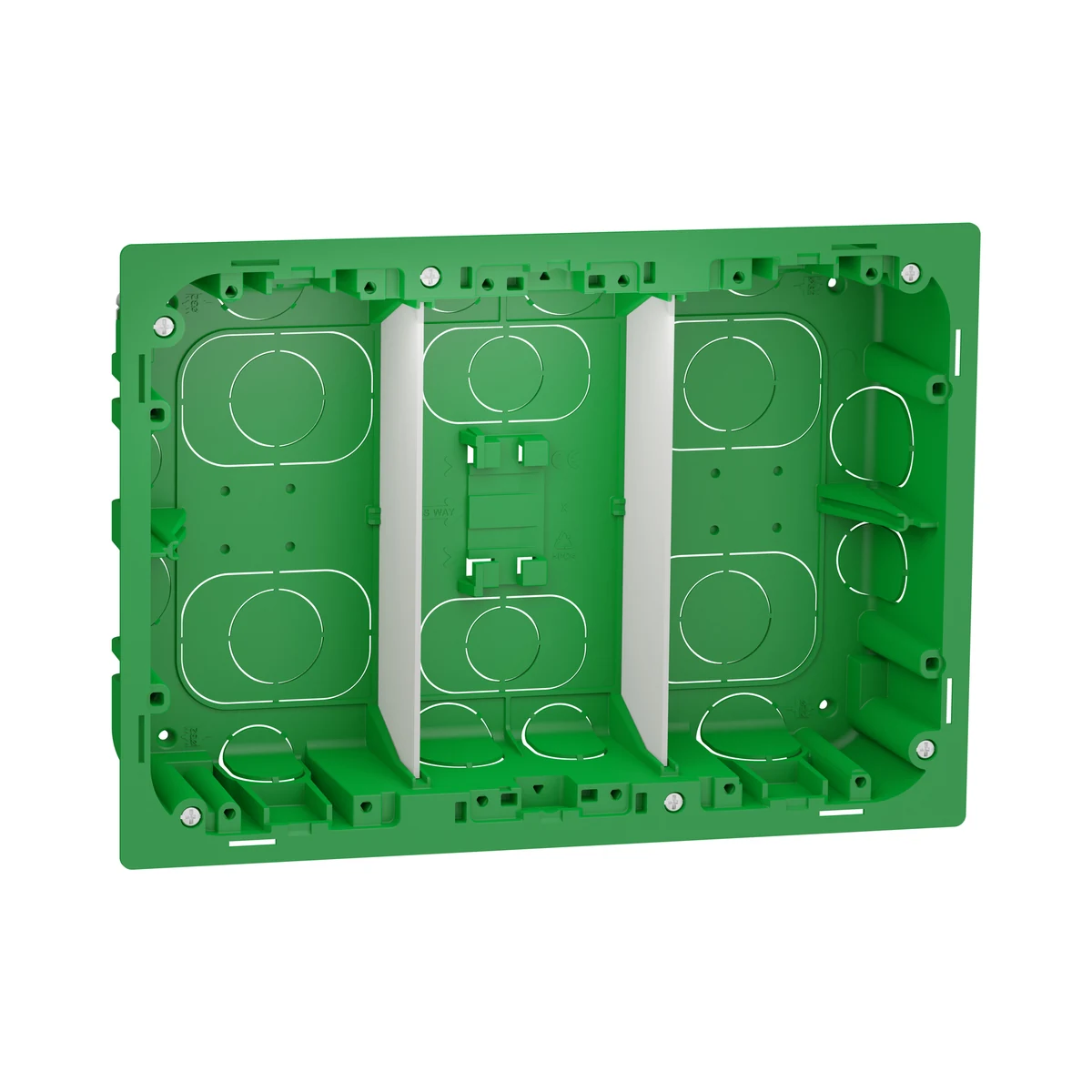 Schneider Electric NU8734 3-Column x 4-Module Flush-Mount Box