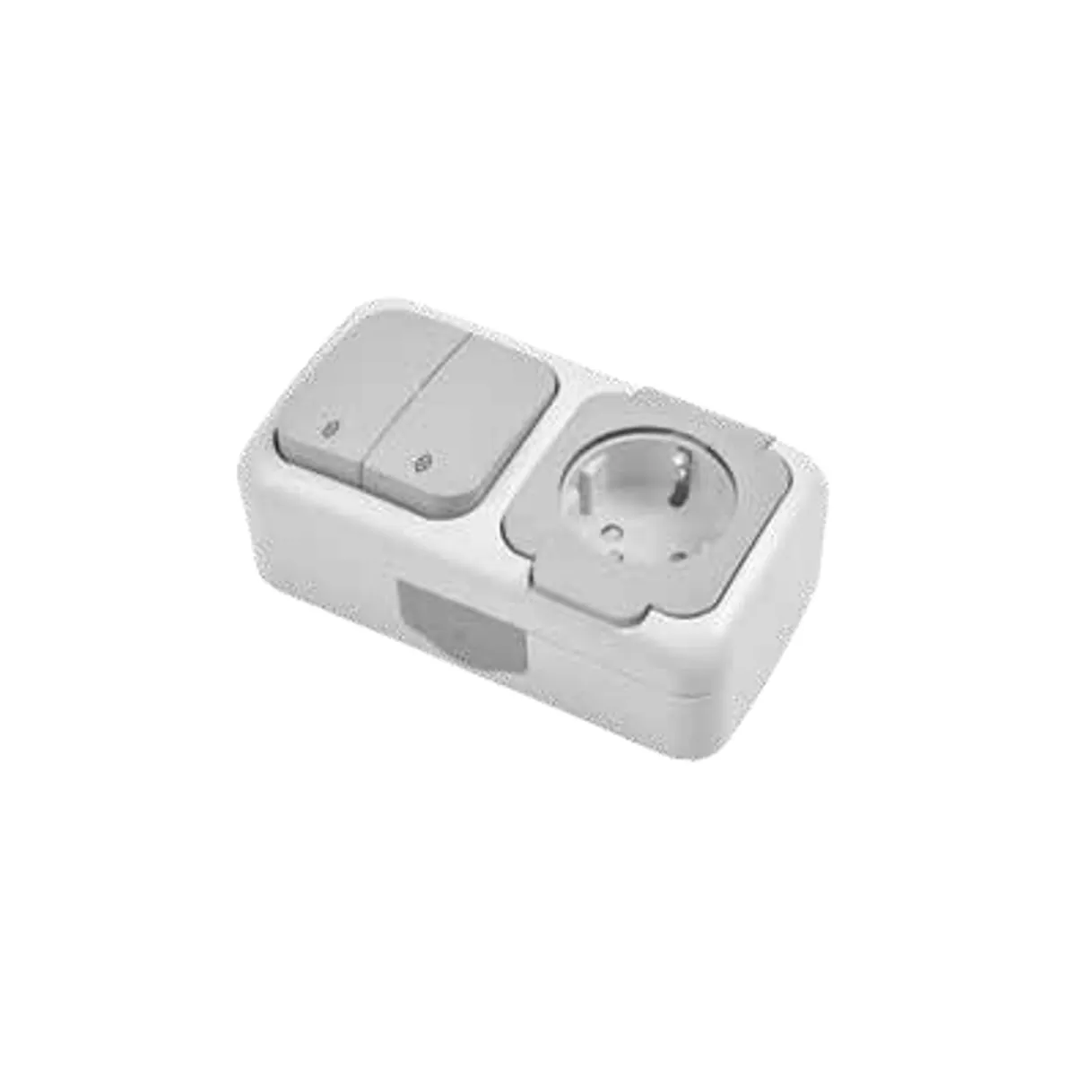 Viko 90550776 Palmiye Anthracite Horizontal Changeover Two-Way Switch + Grounded Socket with Transparent Cover IP54