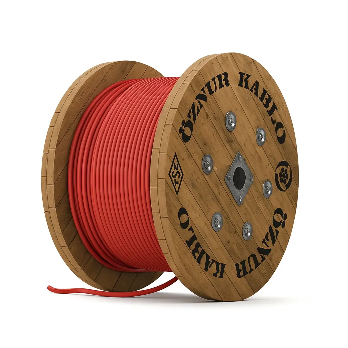 Öznur NYA 1x10 mm2 H07V-U Kırmızı Kablo