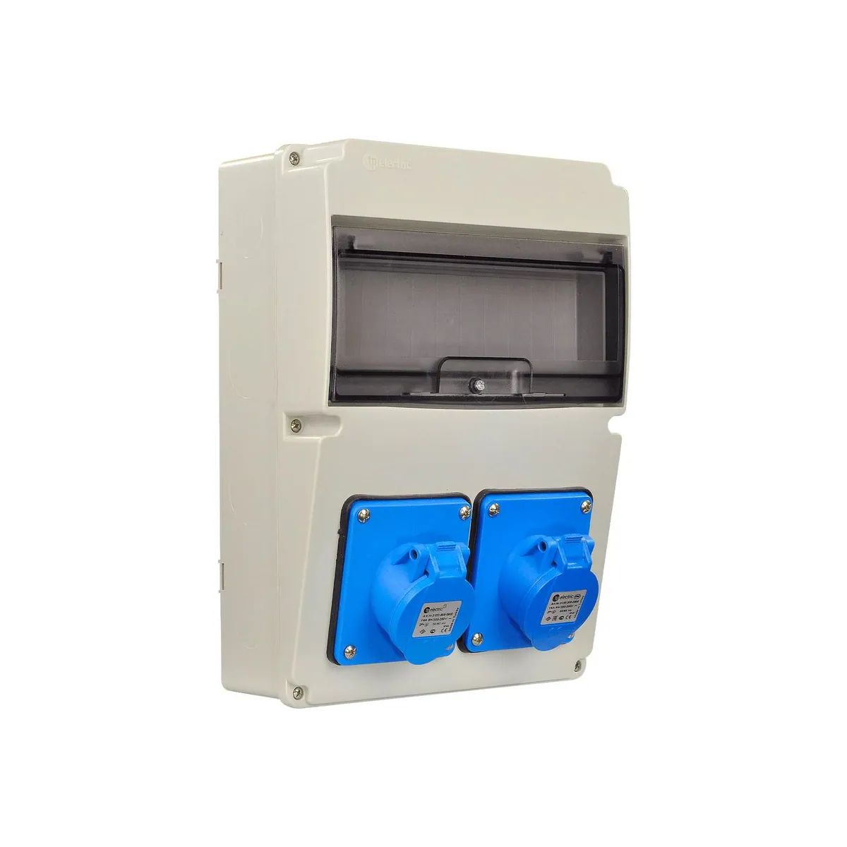 TP Elektrik 3320-000-0202 220x300 Priz Montajlı Kombinasyon Kutusu, 3x16A Prizli