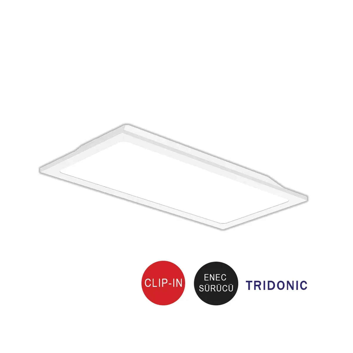 24W Clip-In Flush-Mounted 30x60 Rectangular 3000 K with ENEC Driver Lumia Series Backlight LED Panel Luminaire