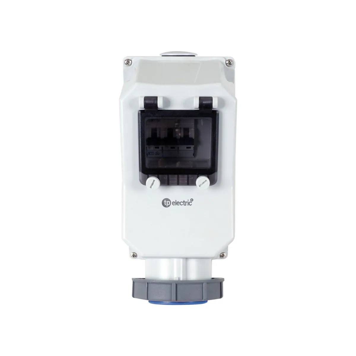 TP Elektrik 3129-331-0910 3x63A Otomatik Sigortalı Alpha Duvar Prizi (sigortalı), IP 67