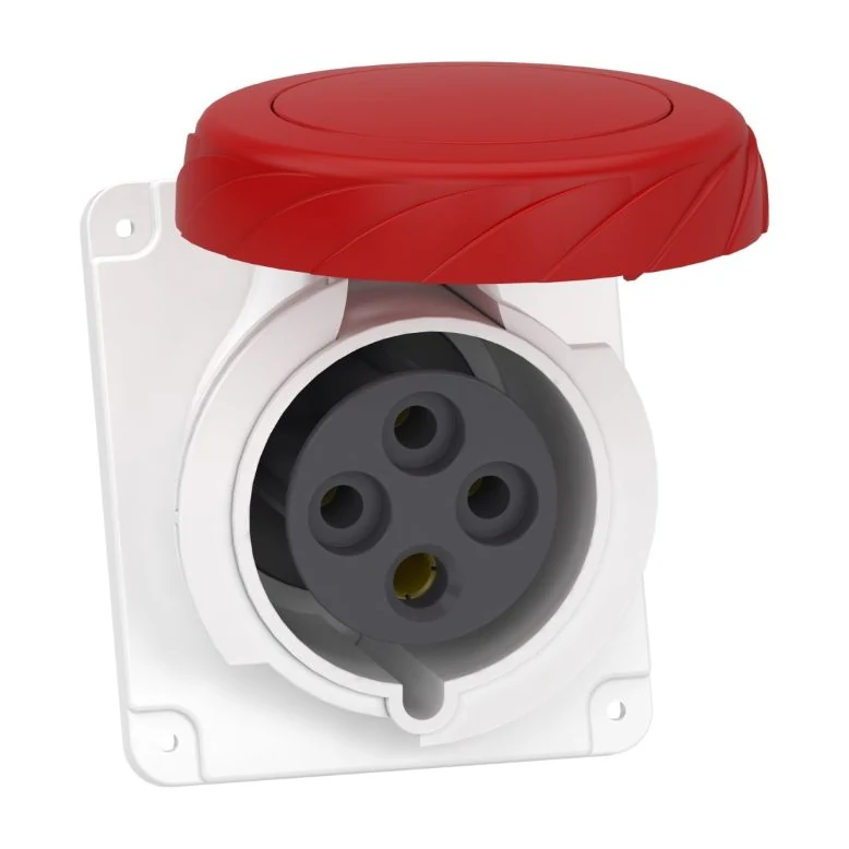 Schneider Electric PKY32F734 4x32A, Three-Phase, 3P+T, IP67, QUICK Angled Machine Socket