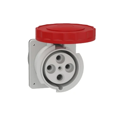 Schneider Electric 81694 4x125A, Three-Phase, 3P+N, IP67, SCREW-TYPE, Straight Machine Socket