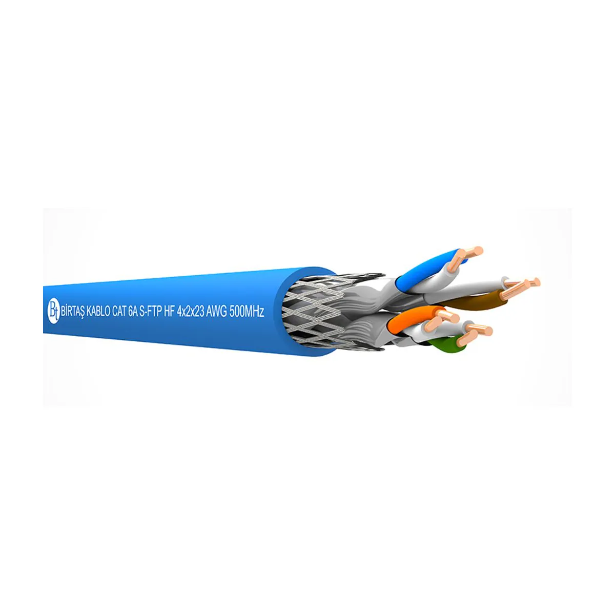 Birtaş CAT6A S/FTP HF 4x2x23 AWG blue (Dca)