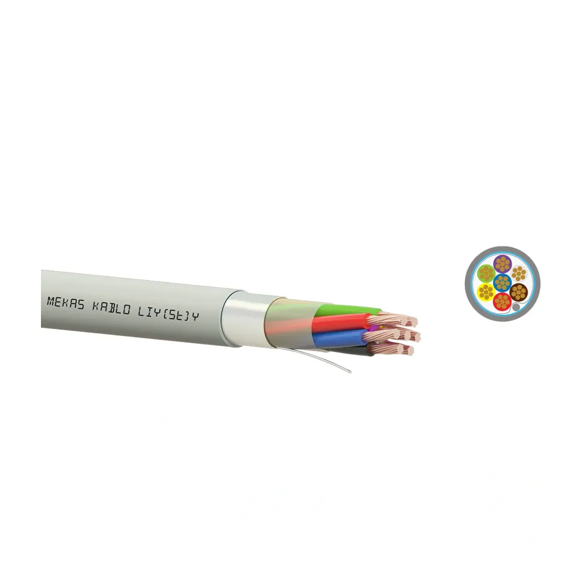 Mekas 3x0.22 mm2 LIY(St)Y Shielded Signal Cable