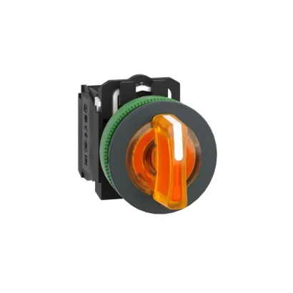 Schneider Electric XB5FK135B5 Illuminated, Latching push button LED 24 VAC /DC Green 1NO+1NC