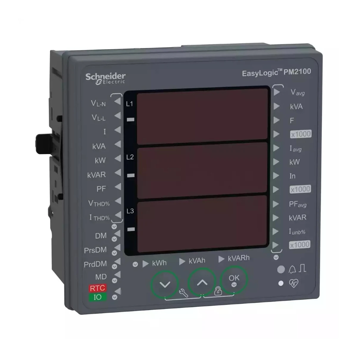 Schneider Electric METSEPM2120 PM2120 Energy Analyzer, LED THD RS485 RTC 15.Har Class 1.0