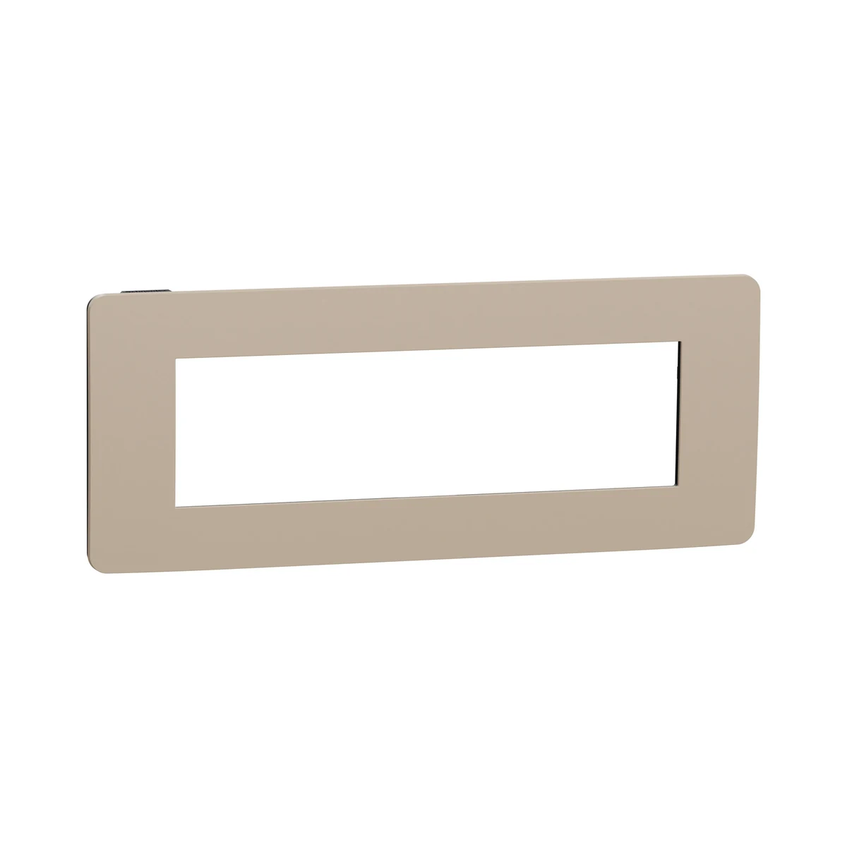 Schneider Electric NU270728 Yeni Unica, Studio Color Frame 7 module, Gray-Brown/Black