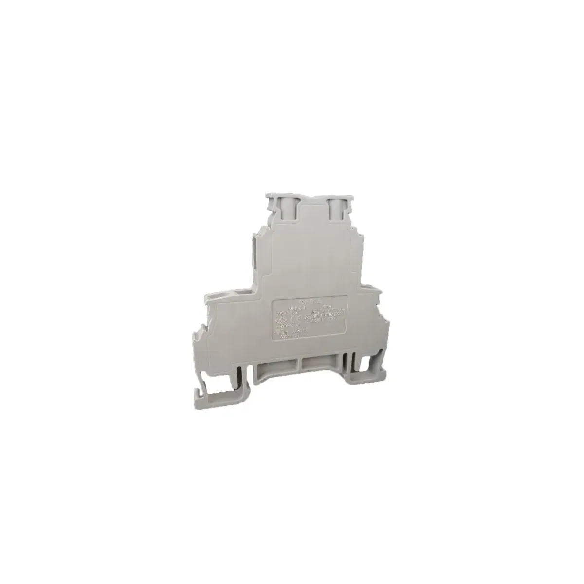 Onka MRK-Ç 4mm2 Screw-Connection Double-Level DIN Rail Terminal Block Gray