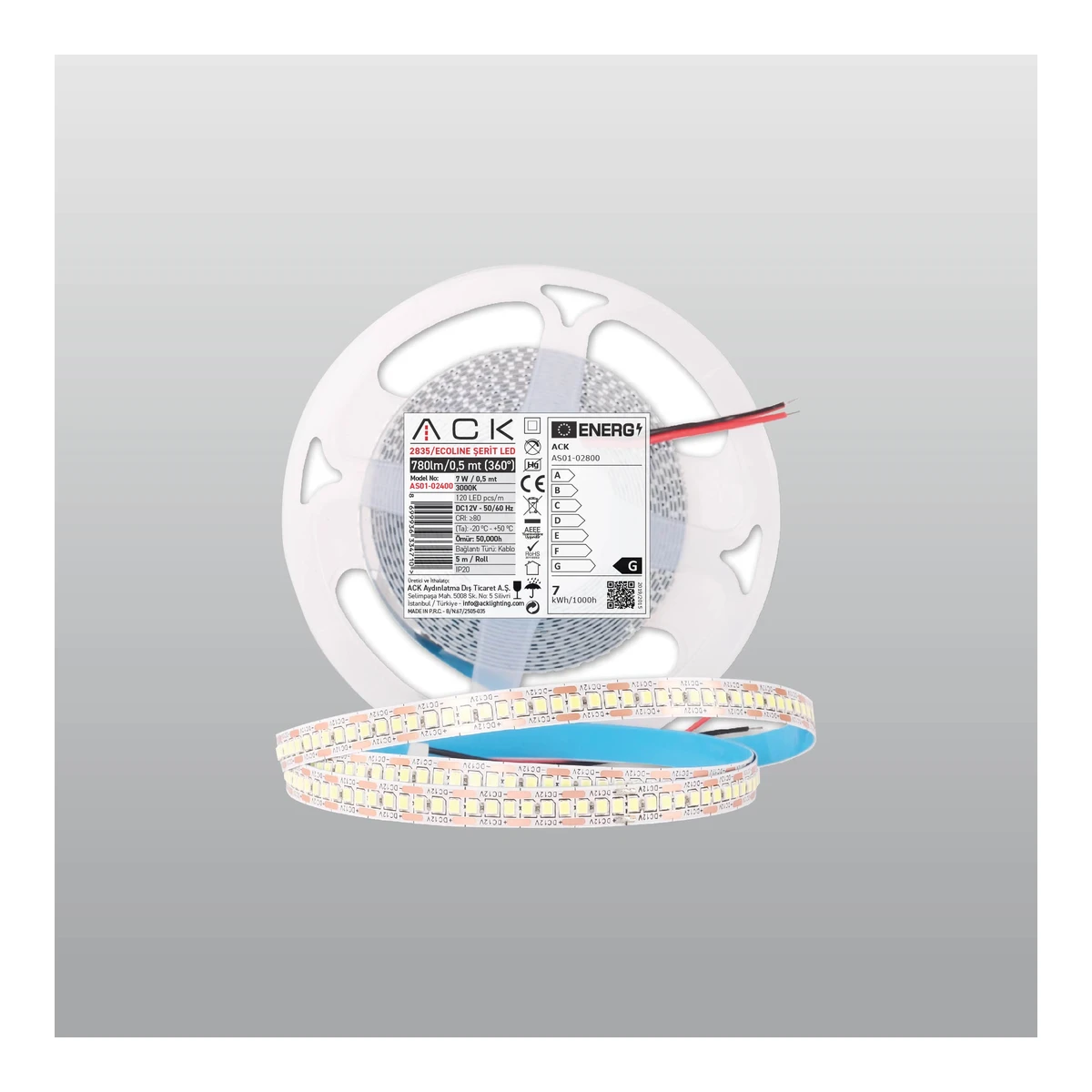 ACK AS01-02803 LED Strips 16W/m 6500K