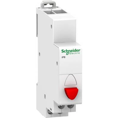 Schneider Electric A9E18031 iPB 1NC Contact Single Push Button, Single, Red