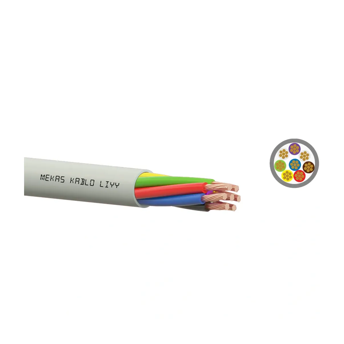 Mekas 2x0,75 mm2 LIYY Sinyal Kablosu