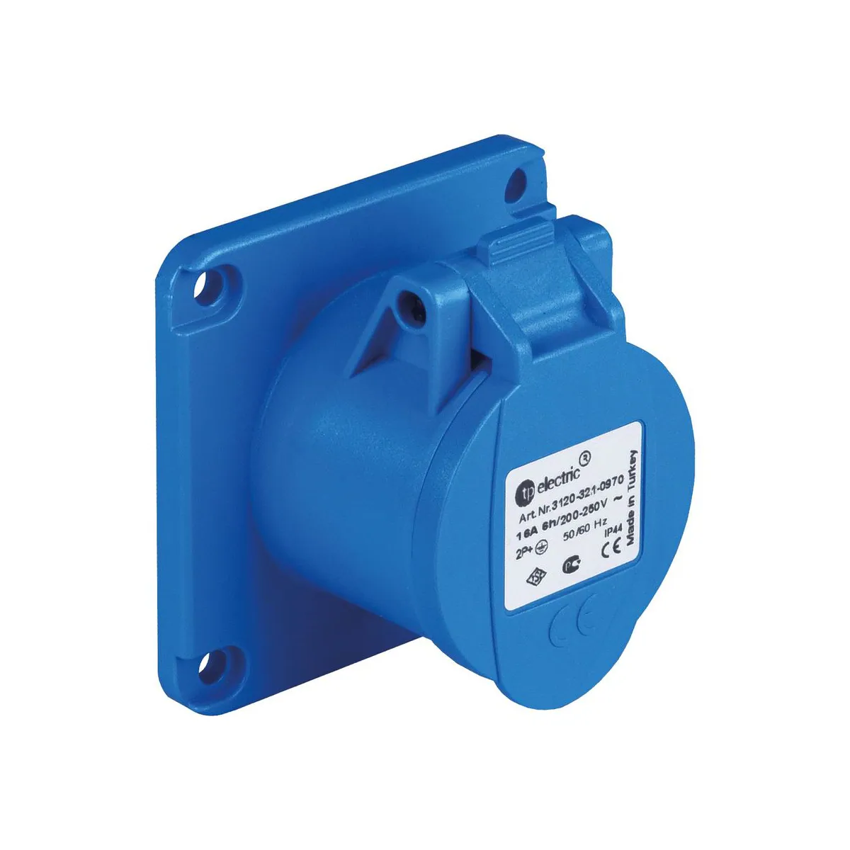 TP Elektrik 3124-321-1100-4h CEE 3x32A Machine Socket (straight) (70x70), IP 44, 4h