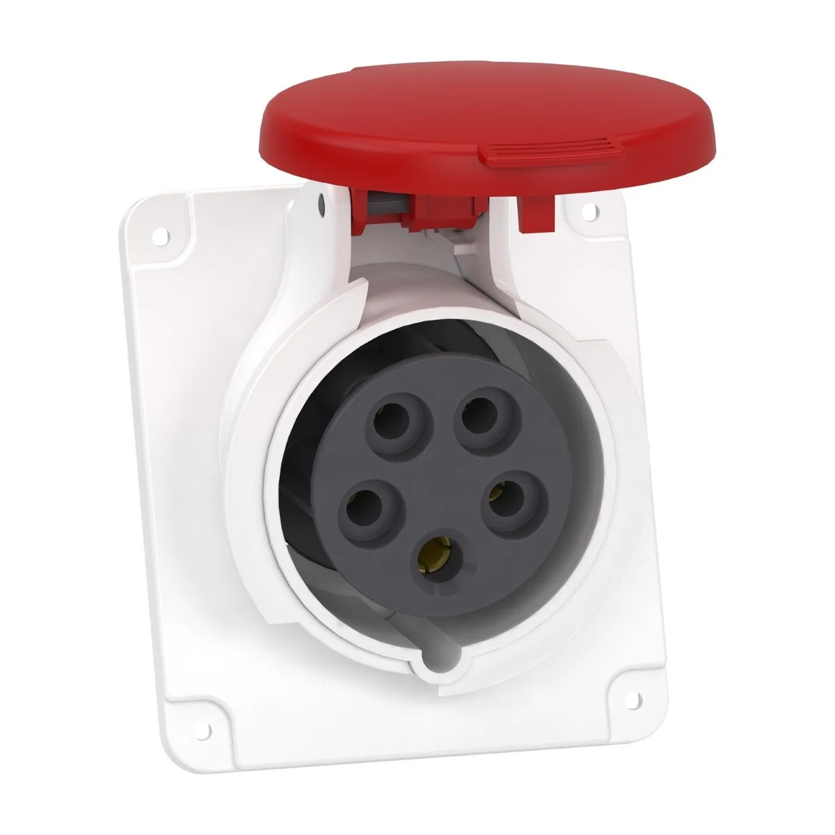 Schneider Electric PKY16F435 5x16A, Three-Phase, 3P+N+T, IP44, QUICK, Angled Machine Socket
