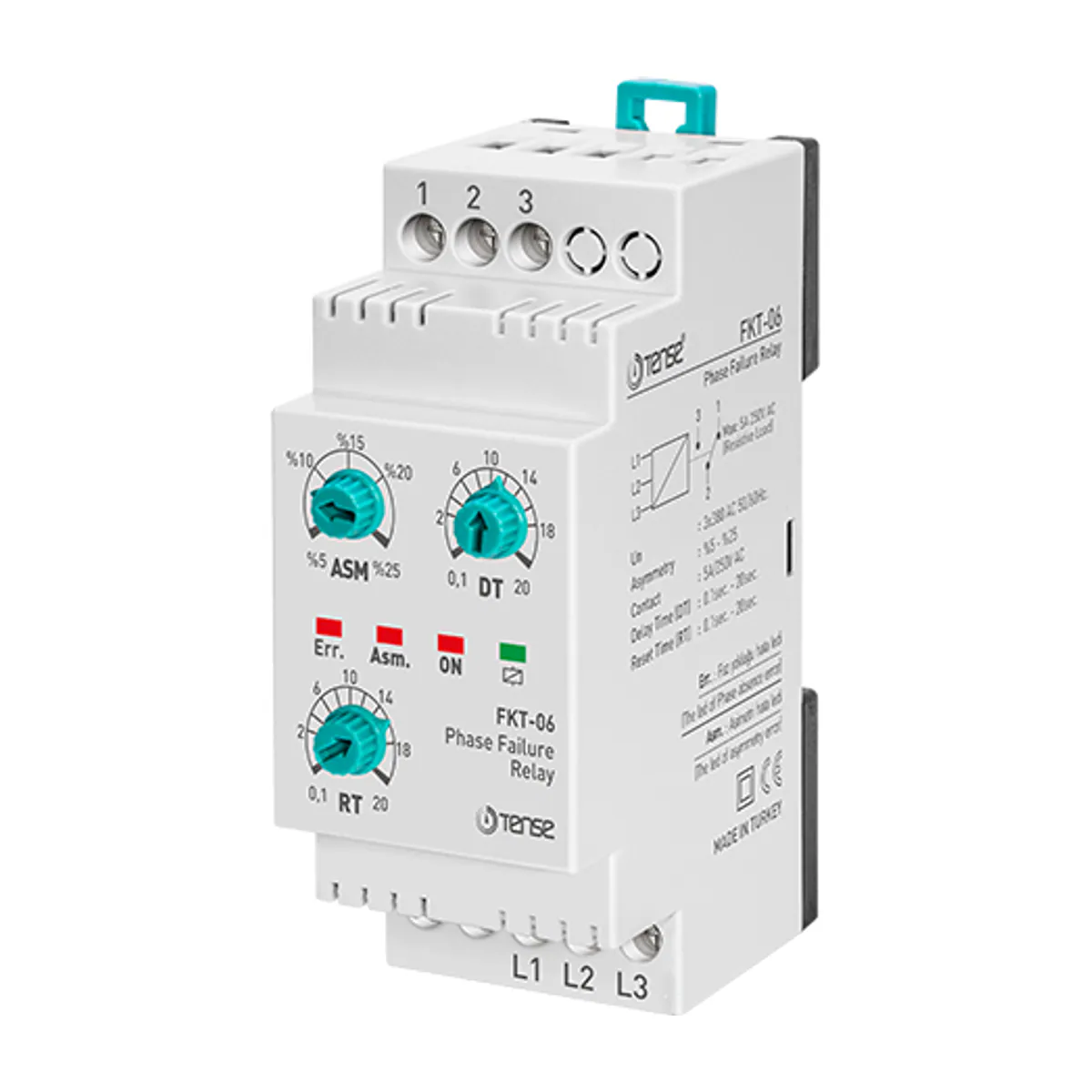 Tense FKT-06F Phase (Motor) Protection Relay, 5%–25 adjustable asymmetry