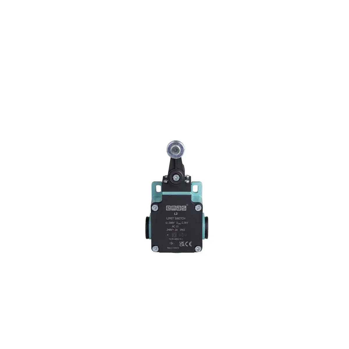Emas Metal Housing Metal Roller Lever Bidirectional Snap-Action 1NO+1NC Limit Switch 18mm L2K13MEM121