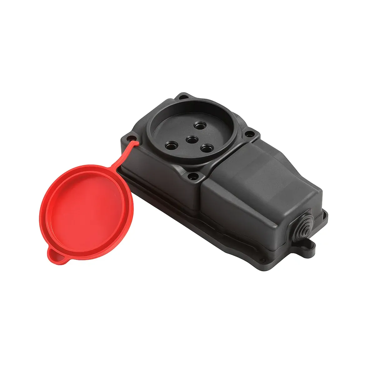Tem 540.425.110 4x25A Three-Phase Rubber Wall Socket with Terminal Block