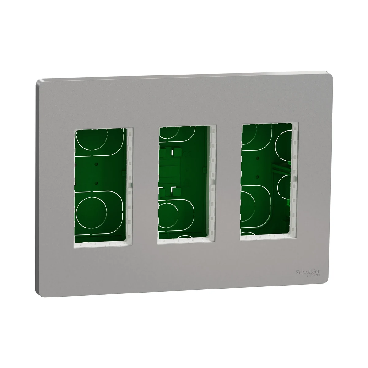 Schneider Electric NU173430 3-kolon x 4-modül Çalışma İstasyonu Sıva-altı, Alüminyum — üretici ürün görseli