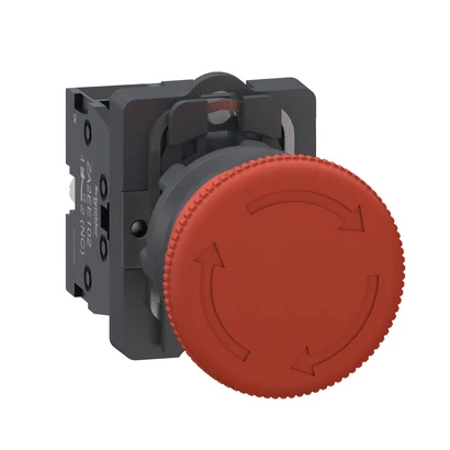 Schneider Electric XA2AS542 Emergency Stop, Twist-to-Release, Ø40, Red, 1NC