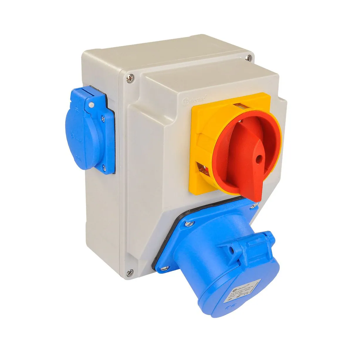 TP Elektrik 3317-002-2401 120x170 Priz Montajlı Kombinasyon Kutusu, 3x32A Prizli, Pako Şalterli