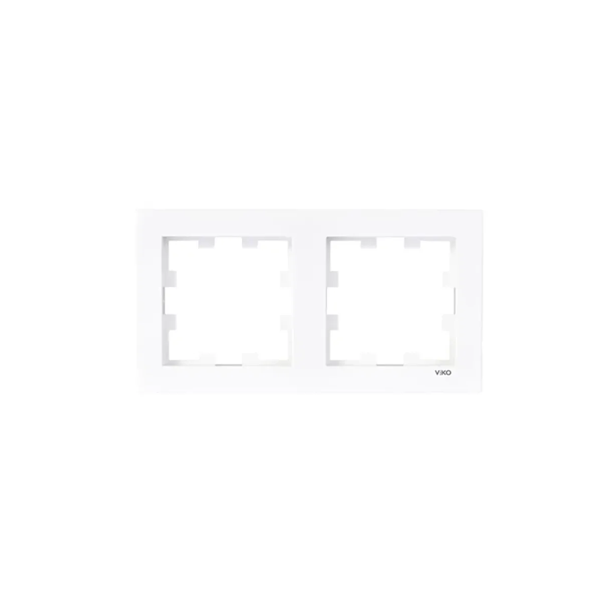 Viko Karre 55 White 2-Gang Horizontal Frame