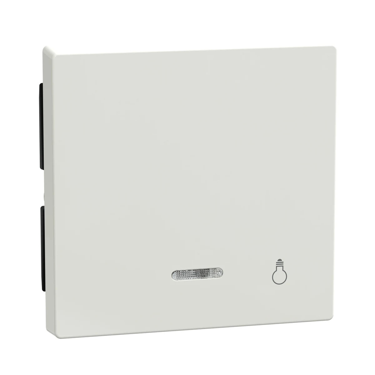 Schneider Electric 435919 Illuminated switch rocker cover with lamp symbol, Polar White