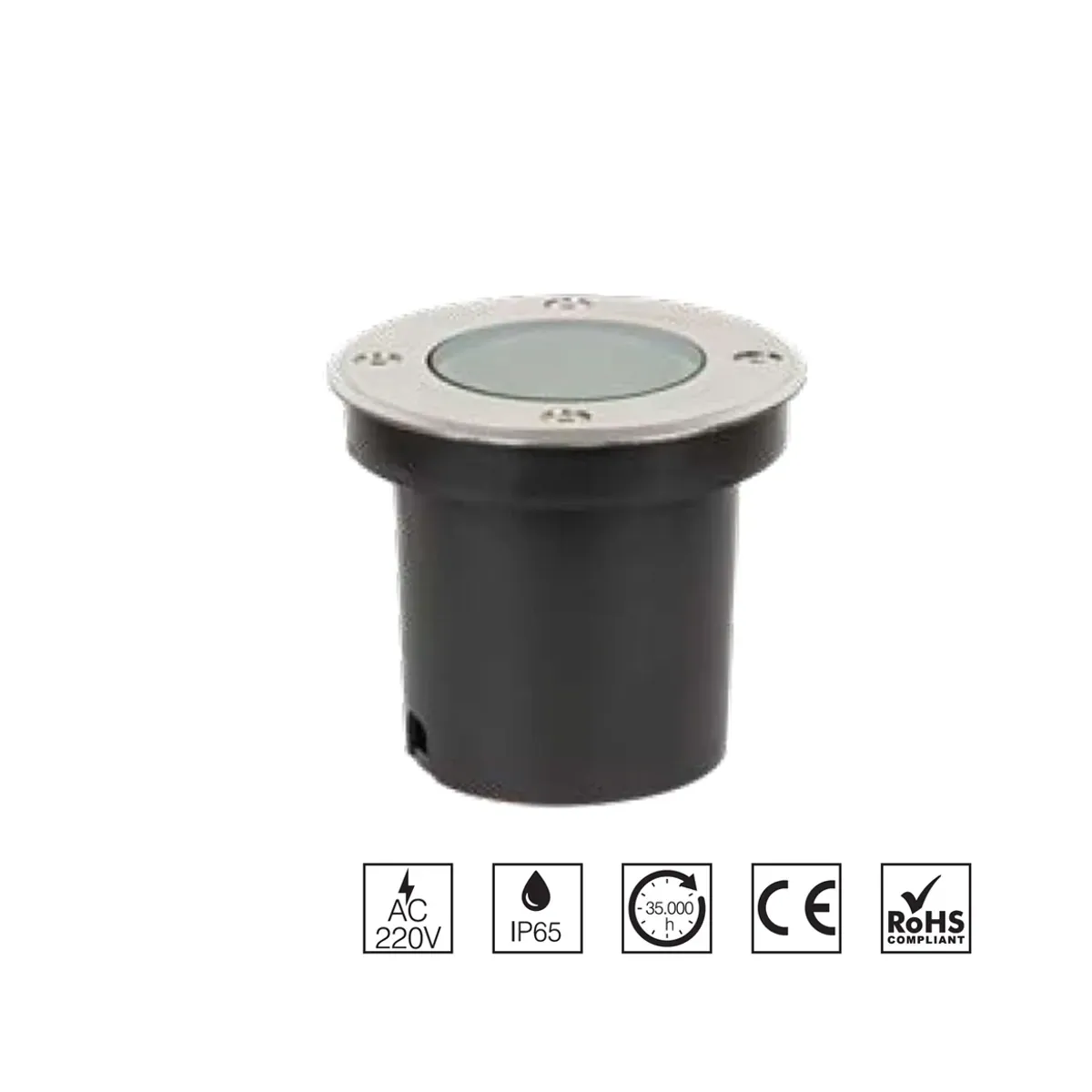 9W Flush-Mounted Amber LED Garden Luminaire
