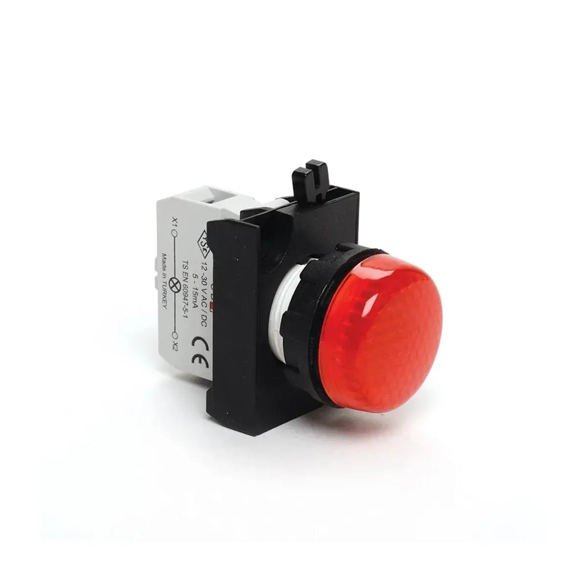 Emas CP Series Plastic Contact Block LED Red 12-30V AC/DC 22mm Pilot Light IP50