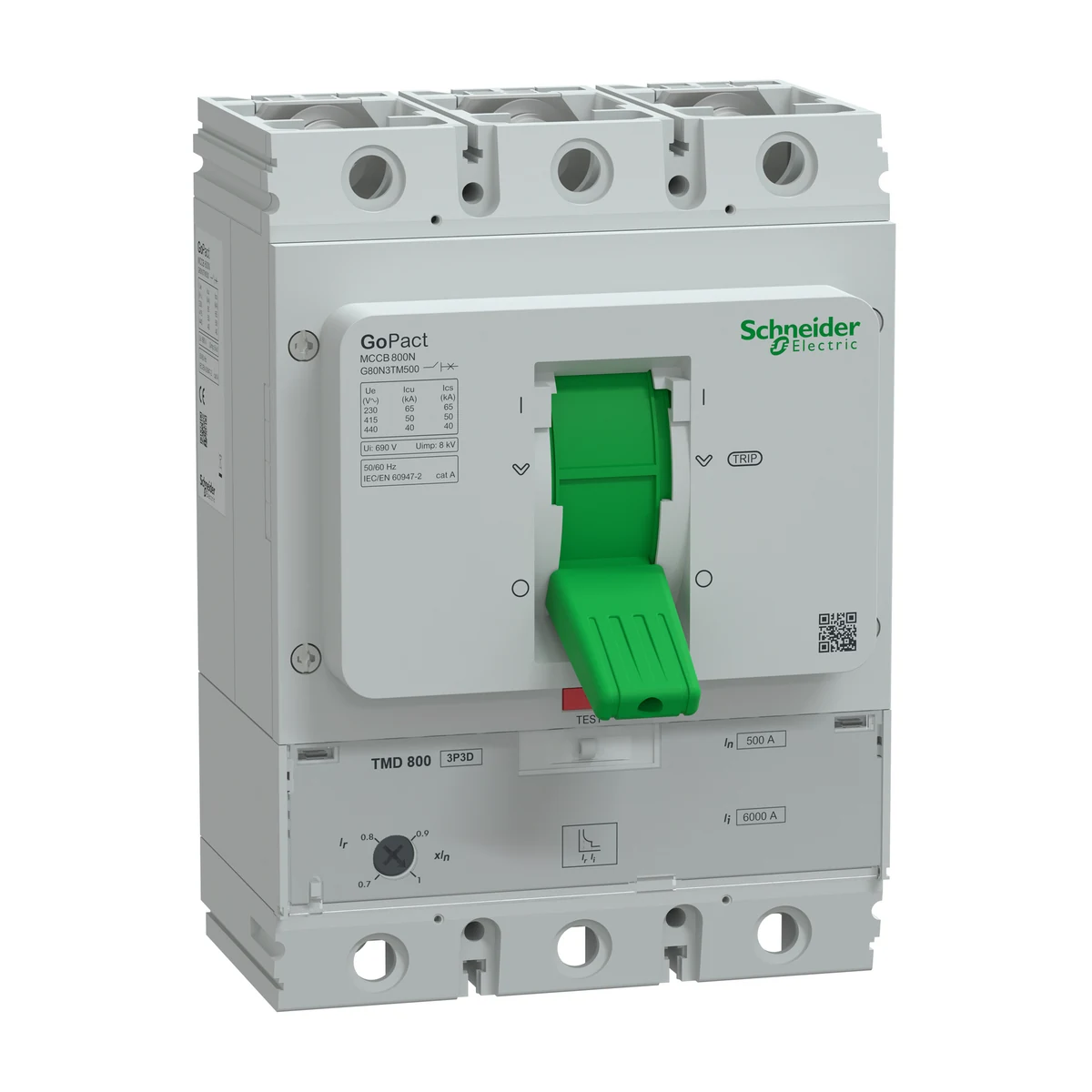 Schneider Electric G80N3TM500 GOMCCB 800N 3P3D 500A TMD — üretici ürün görseli