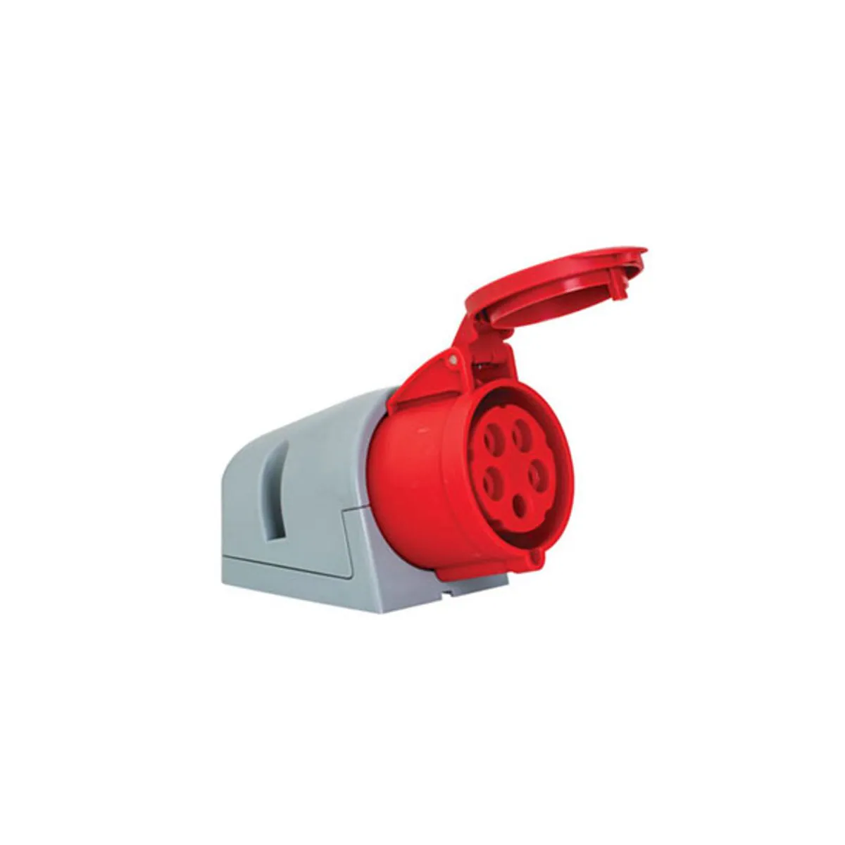 PCE 406616 5x32A Wall Socket Angled Housing IP44