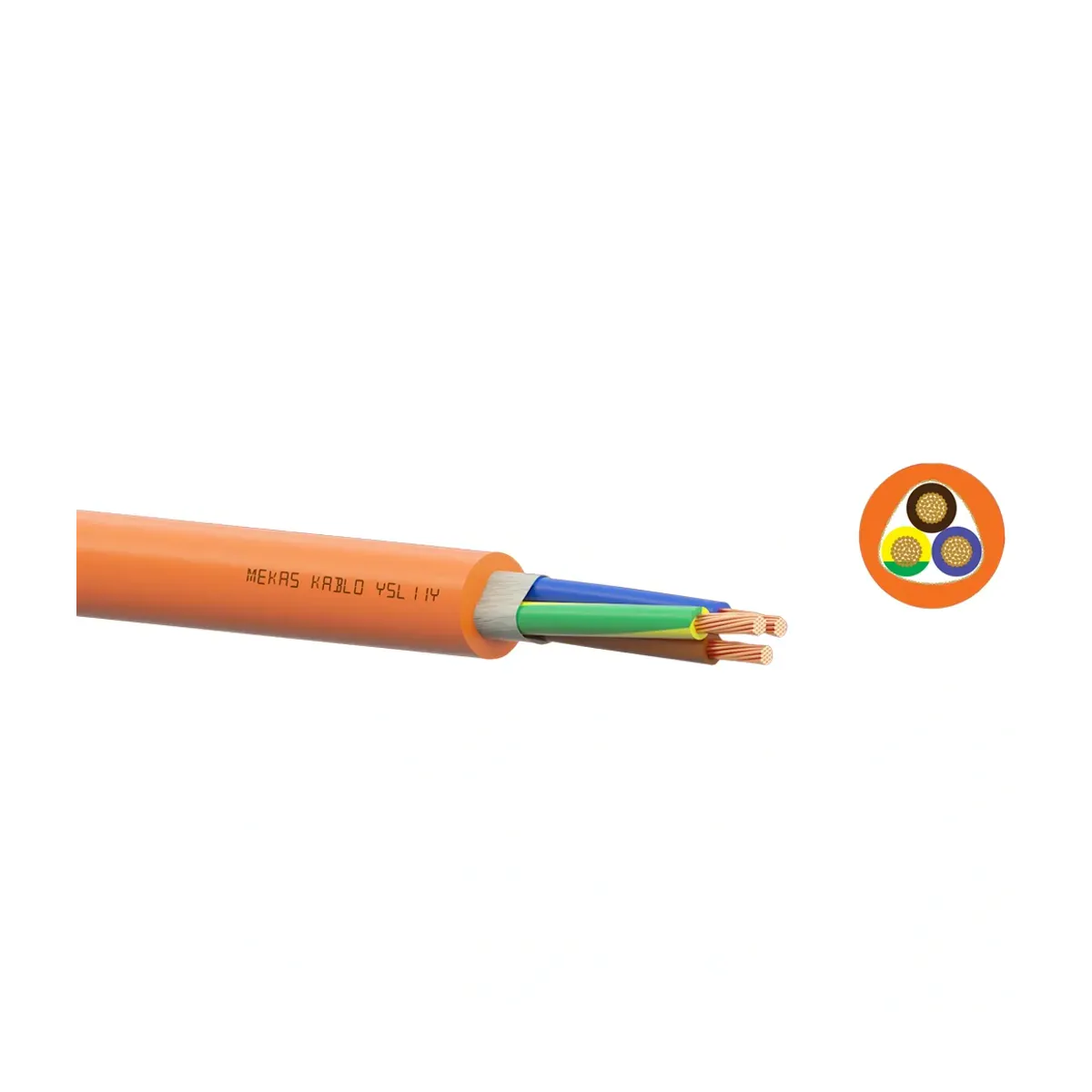 Mekas 2x1.5 mm2 PVC-PUR YSL11Y Oil and Chemical Resistant Flexible PUR Cable