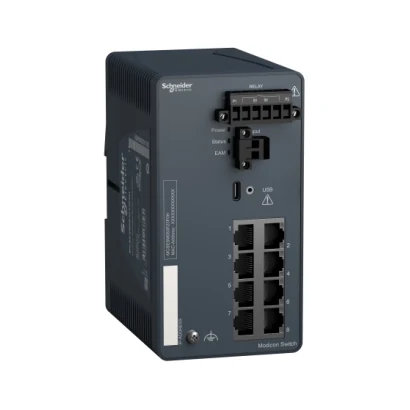 Schneider Electric MCSESM083F23F0H Modicon Managed Switch 8TX- Harsh — üretici katalog görseli