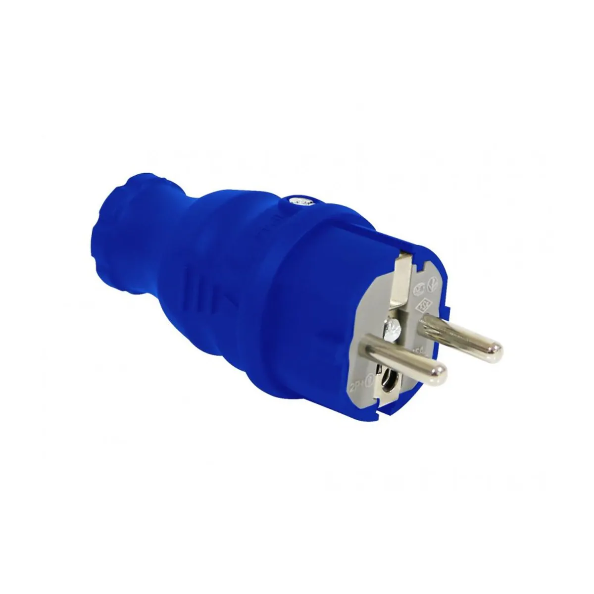 Bemis BV2-1402-2031 Rubber UPS Straight Plug (Blue) 16 A 2P+E IP44
