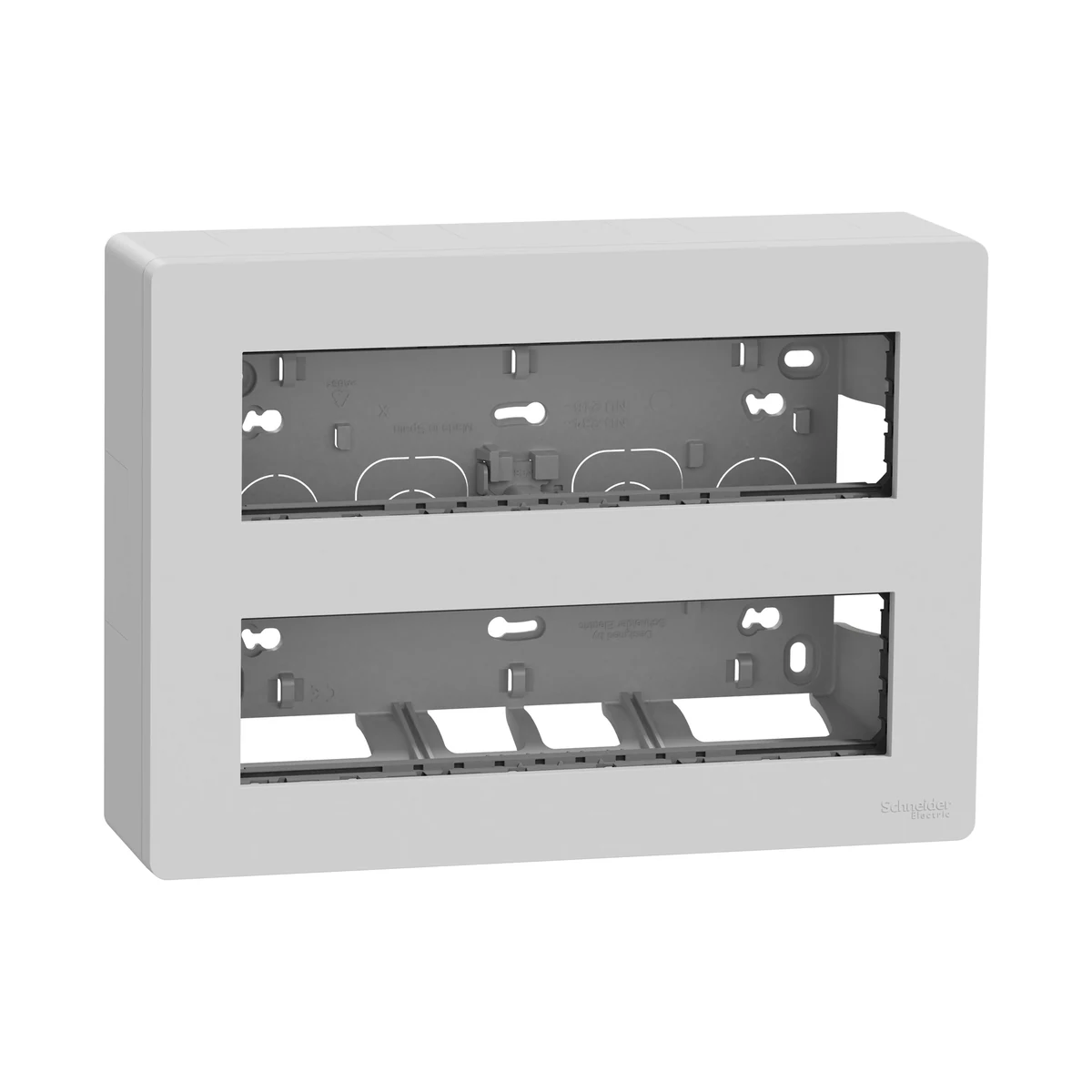 Schneider Electric NU121830 2-Row x 8-Module Workstation Surface-Mounted, Aluminum