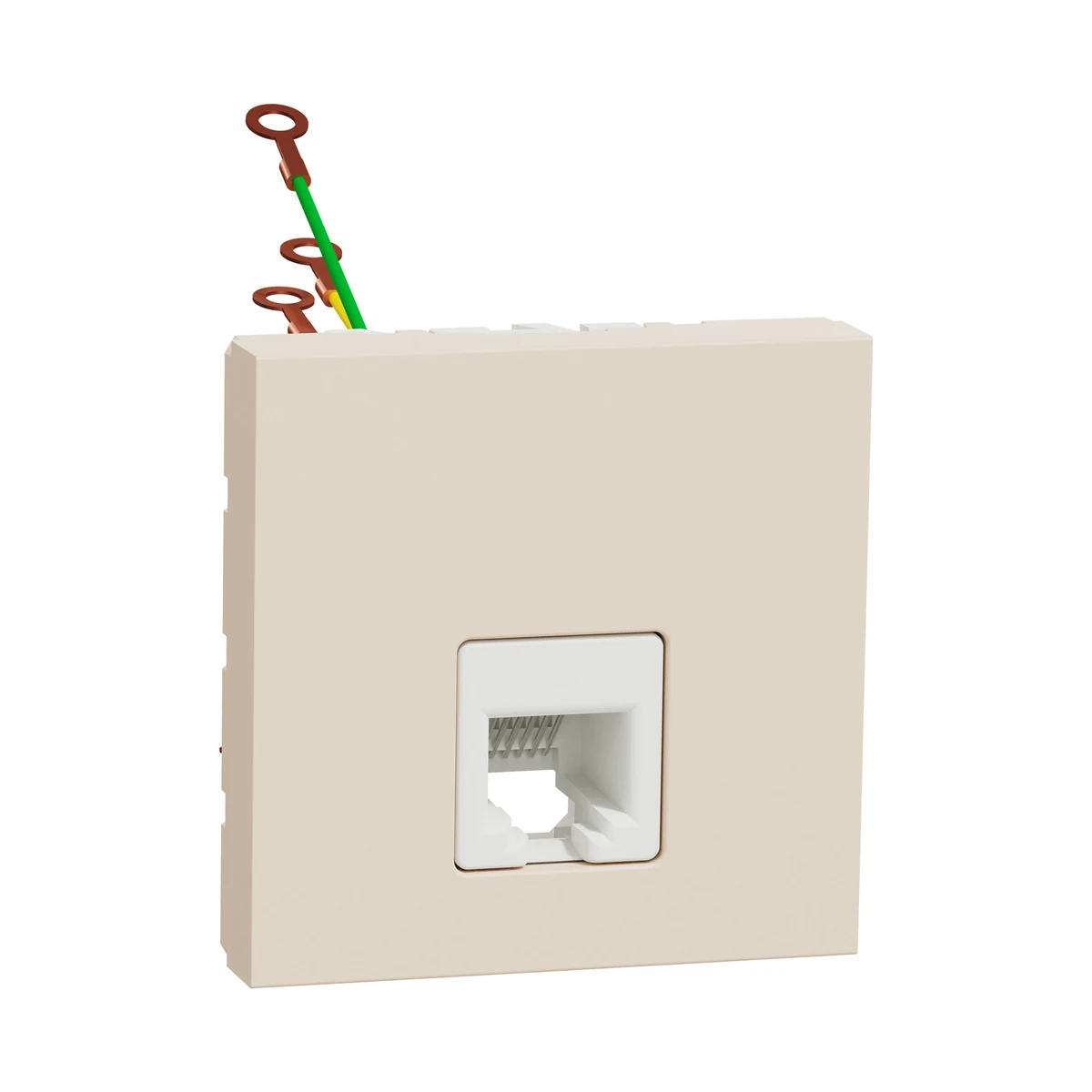 Schneider Electric NU349744 Yeni Unica, RJ12 Telephone Socket 2 module, Cream