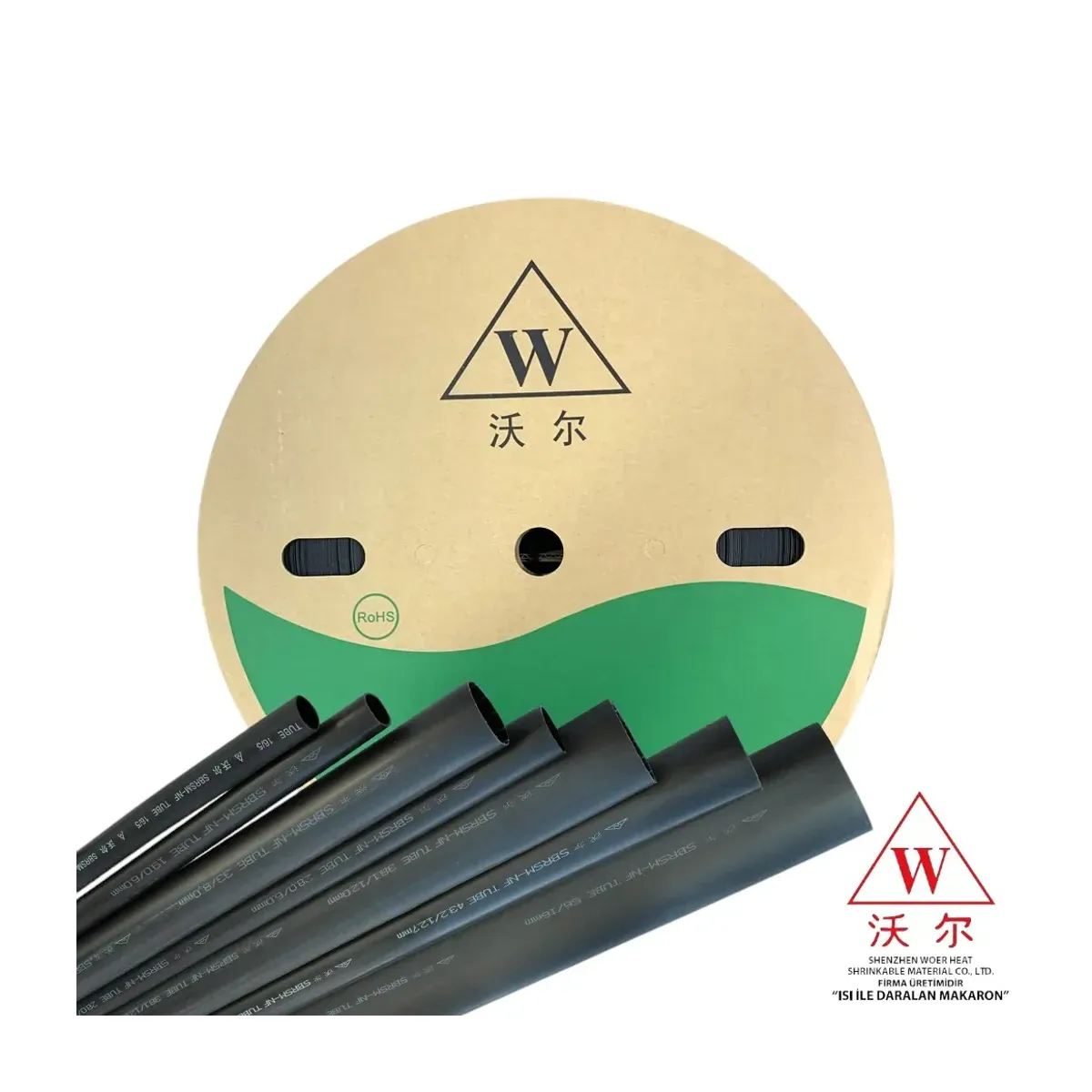 56mm ø16 İçi Jelli̇ Yapışkanlı Siyah Makaron (3/1) 1 Boy (1.22 metre) Sbrsm Woer