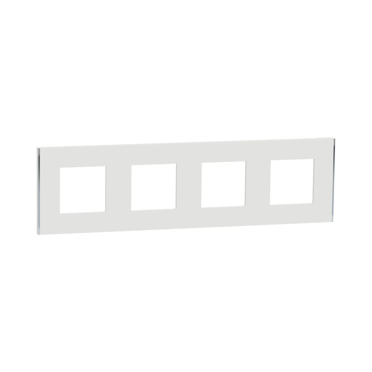 Schneider Electric NU600840 Unica Deco Subtle Dörtlü Çerçeve Beyaz/Gümüş — üretici ürün görseli