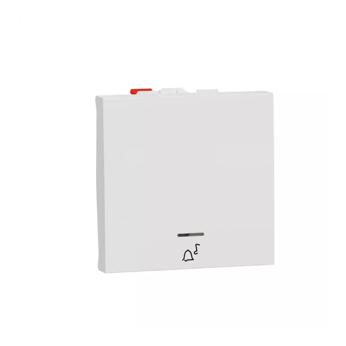 Schneider Electric NU320618CN Yeni Unica, Illuminated Push Button with Bell Symbol 2 module, White