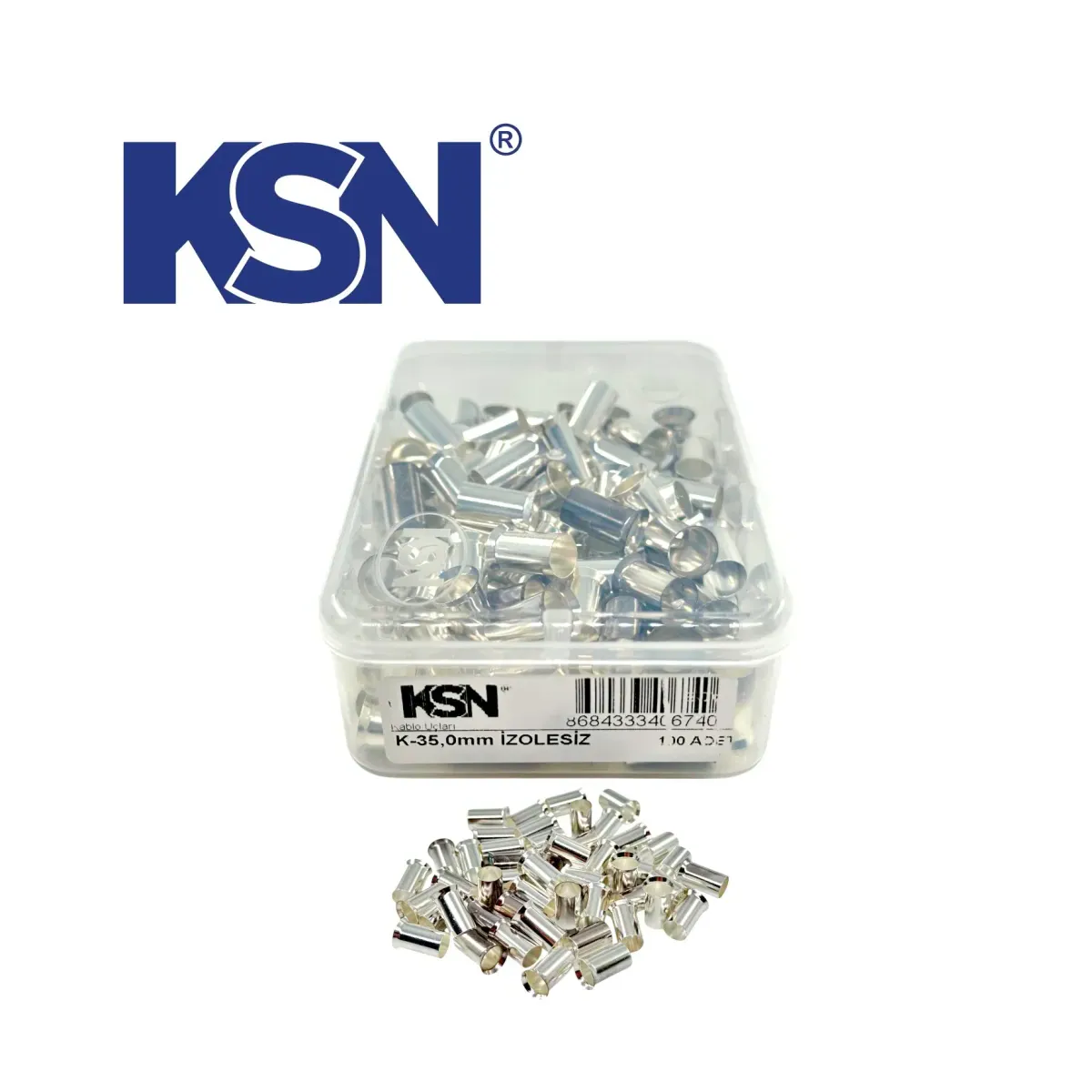 50,0mm İzoleli Mavi Yüksük (25ad/Kutu)