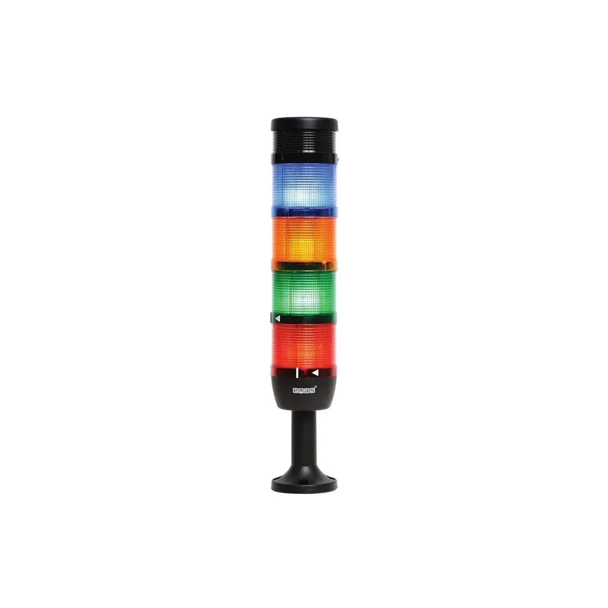 Emas IK Series Five-Tier 24V AC/DC with Buzzer 110mm LED Stack Light with Plastic Tube and Base 70mm