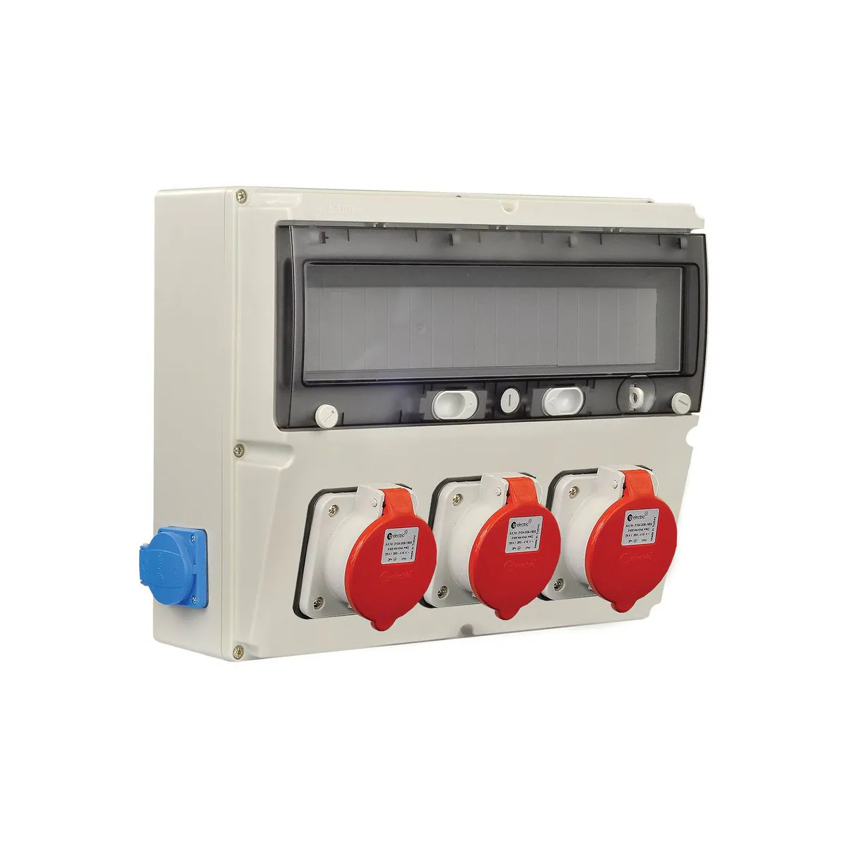 TP Elektrik 3323-002-4003 360x300 Priz Montajlı Kombinasyon Kutusu, 3x25A ve 1x16A Prizli