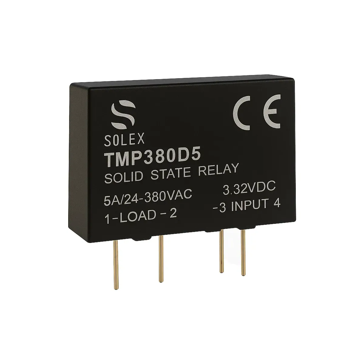 Soljex 4A PCB Card Type, 3-32VDC DIN Rail Socket Solid State Relay TPMP380D5M1
