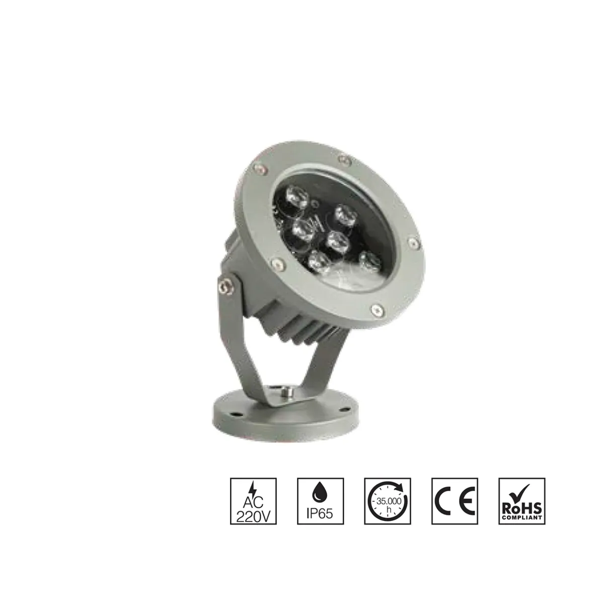 9W Surface-Mounted Red LED Garden Luminaire
