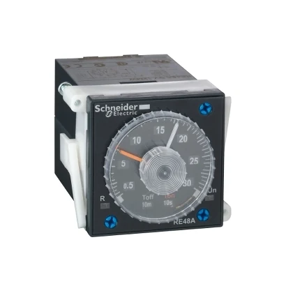 Schneider Electric RE48ACV12MW AsiMetrik Flasör Zaman Rölesi 0,02sn- 300 saat 5A, 2 röle — üretici katalog görseli